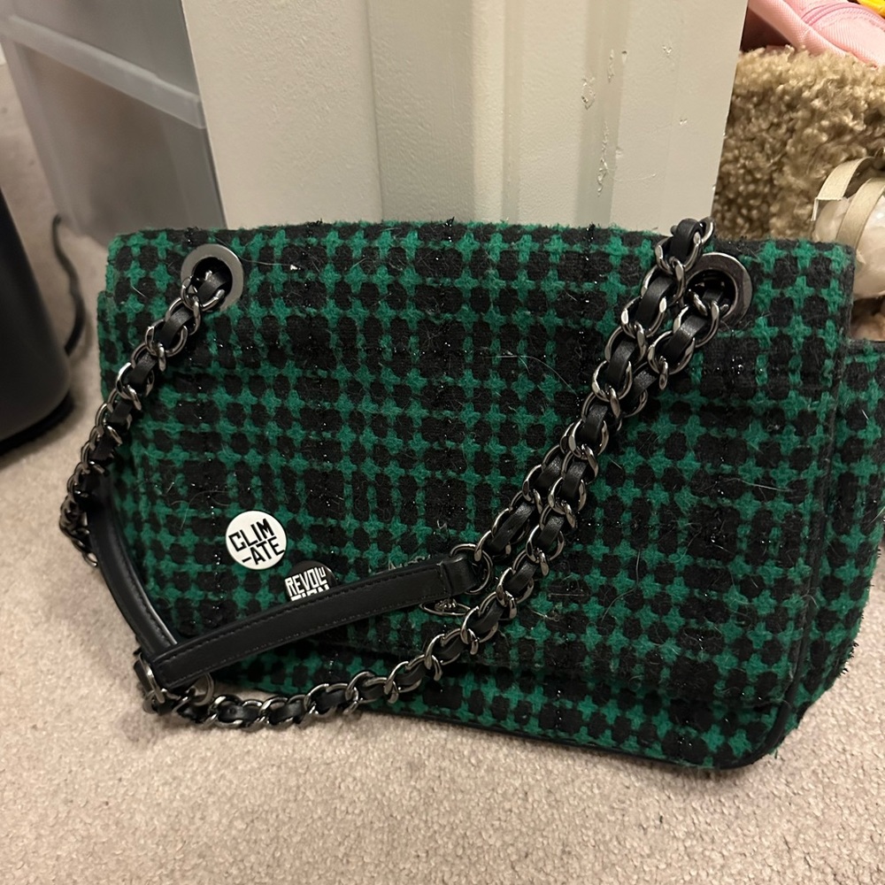 Vivienne Westwood Women Medium Avon Plaid Wool Bag With Pins